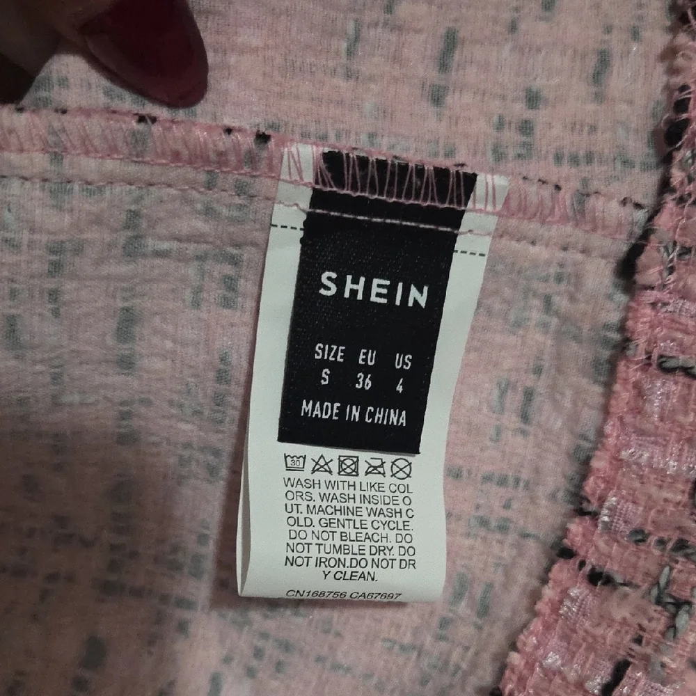 Pink Tweed Women's Jacket & Skirt Set - Picture 2 of 7